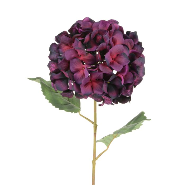 Luxury Hydrangea 68cm Aubergine