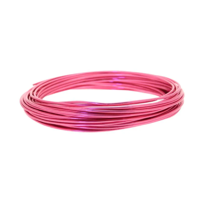 2mm Aluminium Wire x 100g Strong Pink