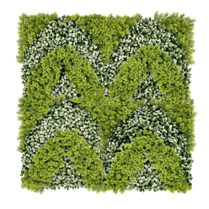 Plastic Hedge Tile - Green/White 1mtr x 1mtr